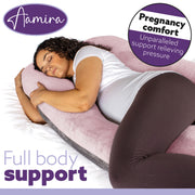 Aamira Aamira Pregnancy Pillow | Pink Memory Foam Maternity Cushion U Shaped