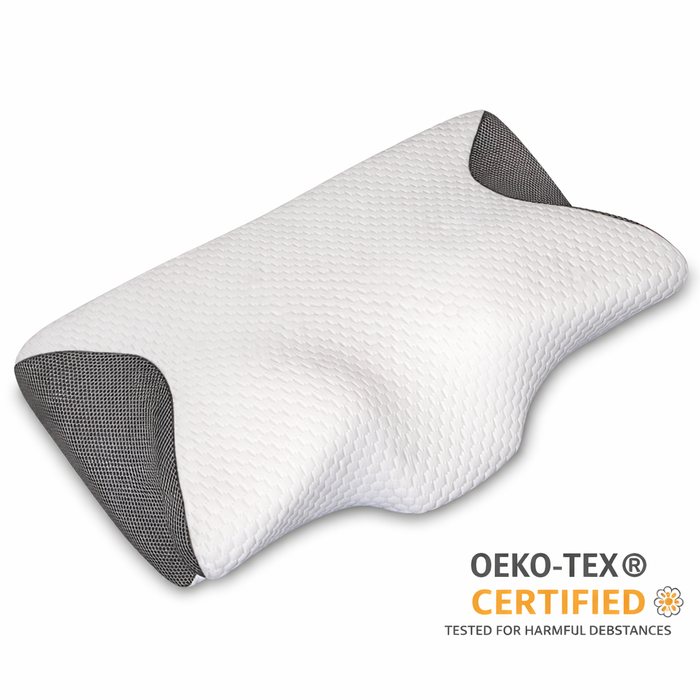 Aamira Aamira Side Sleeper Cervical Pillow | Memory Foam Neck Support OEKO-TEX