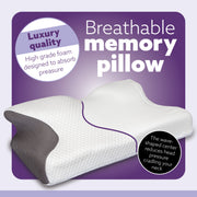 Aamira Aamira Side Sleeper Cervical Pillow | Memory Foam Neck Support OEKO-TEX
