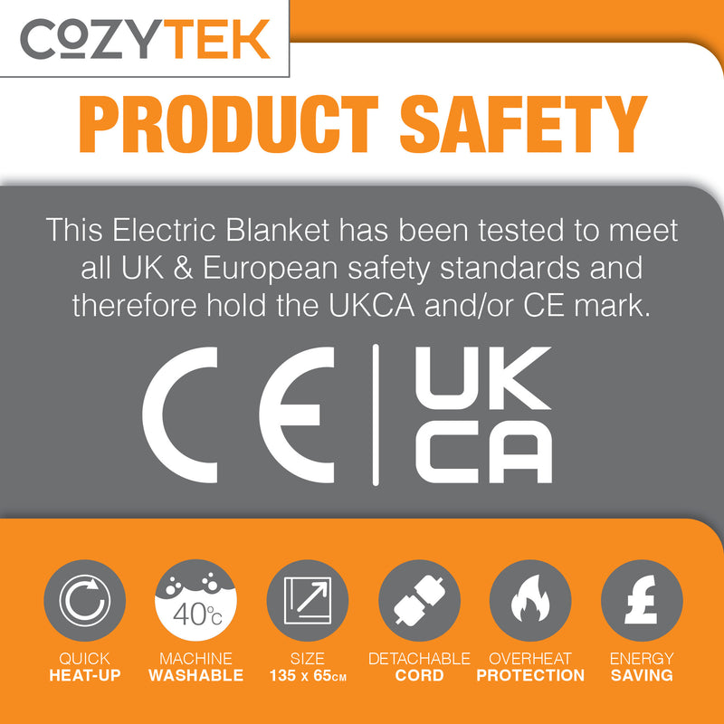 Cozytek Cozytek Single Electric Blanket | Fitted Heated Under Blanket