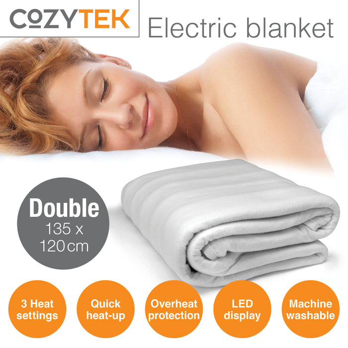 Cozytek Double Cozytek Double Bed Electric Blanket | Fitted Double Under Blanket