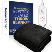 Dreamcatcher Dreamcatcher Black Electric Heated Throw | Soft Fleece Blanket with Timer