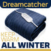 Dreamcatcher Dreamcatcher Blue Electric Heated Throw | Soft Fleece Blanket with Timer