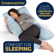 Dreamcatcher Dreamcatcher Blue U Shaped Pregnancy Pillow  Shredded Memory Foam