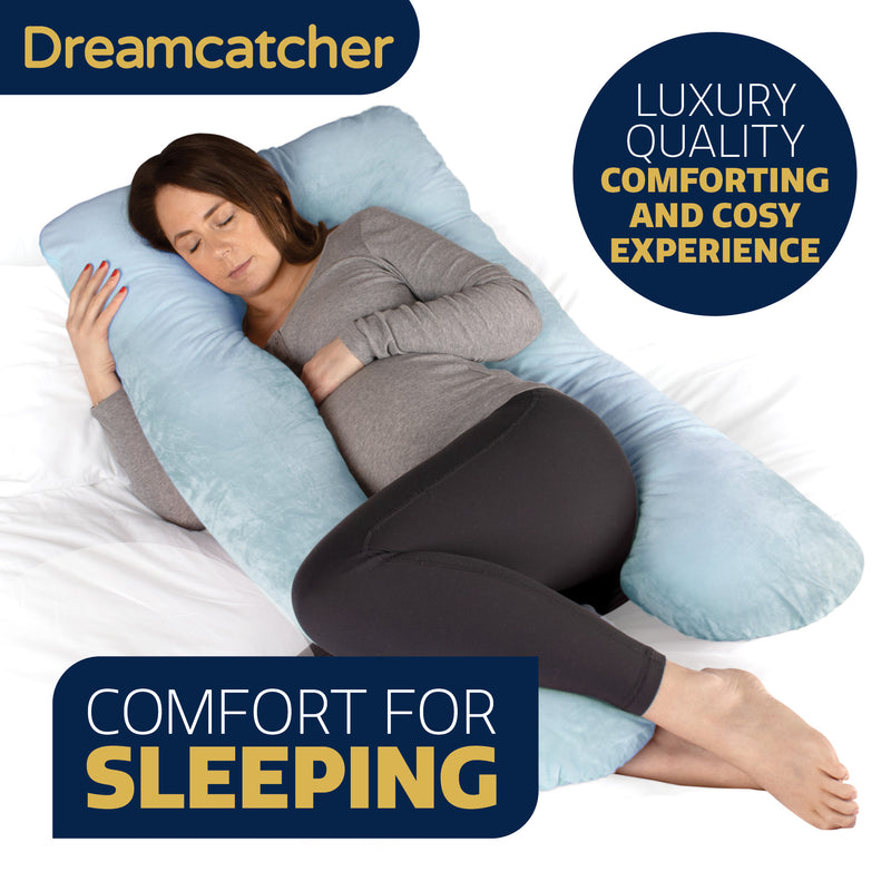 Dreamcatcher Dreamcatcher Blue U Shaped Pregnancy Pillow  Shredded Memory Foam