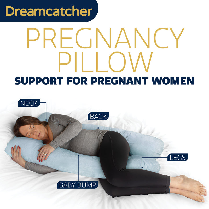 Dreamcatcher Dreamcatcher Blue U Shaped Pregnancy Pillow  Shredded Memory Foam