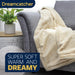 Dreamcatcher Dreamcatcher Cream Faux Fur Throw Blanket | Soft Fluffy Sofa Throw