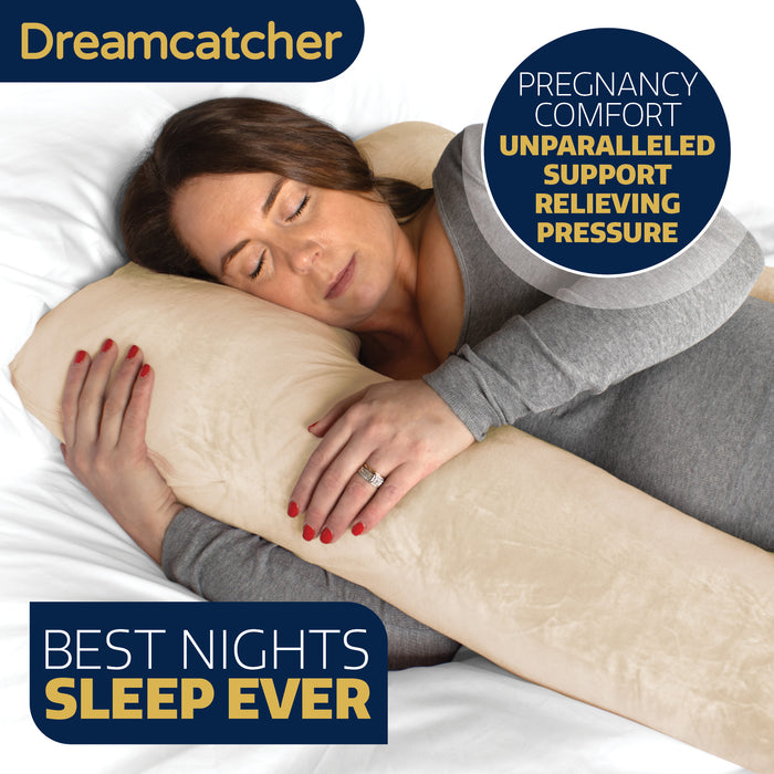 Dreamcatcher Dreamcatcher Cream U Shaped Pregnancy Pillow  Shredded Memory Foam