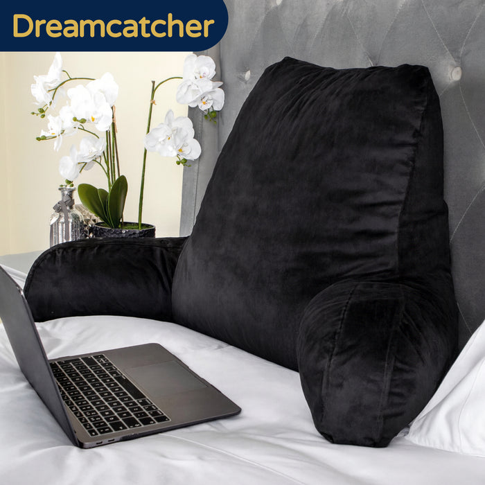 Dreamcatcher Dreamcatcher Cuddle Cushion Black | Memory Foam Back Support Reading Pillow