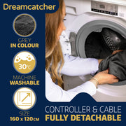 Dreamcatcher Dreamcatcher Dark Grey Electric Heated Throw | Sherpa Fleece Blanket