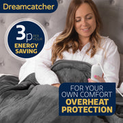 Dreamcatcher Dreamcatcher Dark Grey Electric Heated Throw | Sherpa Fleece Blanket
