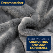 Dreamcatcher Dreamcatcher Deluxe Electric Heated Throw Faux Fur Grey Soft Heated Blanket 160 x 130cm