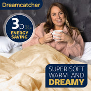 Dreamcatcher Dreamcatcher Deluxe Electric Heated Throw Faux Fur Natural Soft Heated Blanket 160 x 130cm