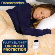 Dreamcatcher Dreamcatcher Deluxe Electric Heated Throw Faux Fur Natural Soft Heated Blanket 160 x 130cm