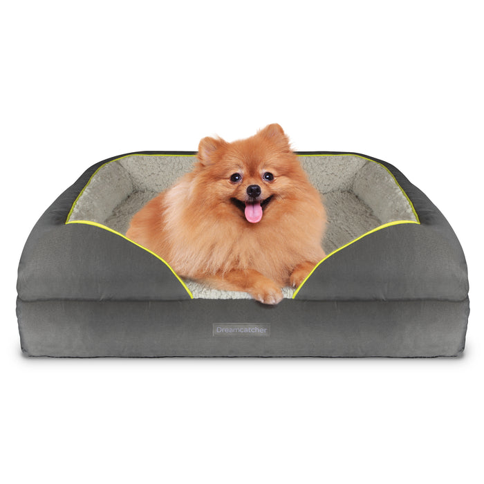 Dreamcatcher Dreamcatcher Dog Bed | Memory Foam Orthopedic Grey Small Pet Bed