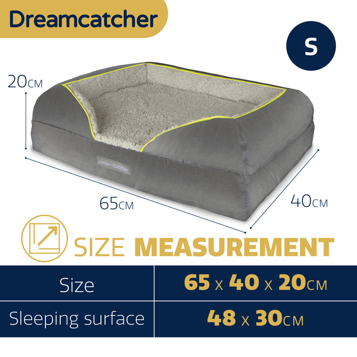 Dreamcatcher Dreamcatcher Dog Bed | Memory Foam Orthopedic Grey Small Pet Bed