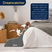 Dreamcatcher Dreamcatcher Dog Steps | 2 Stair Steps High Density Foam Pet Stairs for Bed