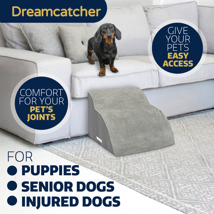 Dreamcatcher Dreamcatcher Dog Steps | 2 Stair Steps High Density Foam Pet Stairs for Bed