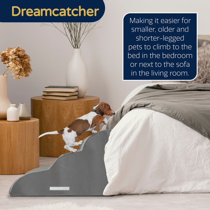 Dreamcatcher Dreamcatcher Dog Steps | 3 Stair Steps High Density Foam Pet Stairs for Bed