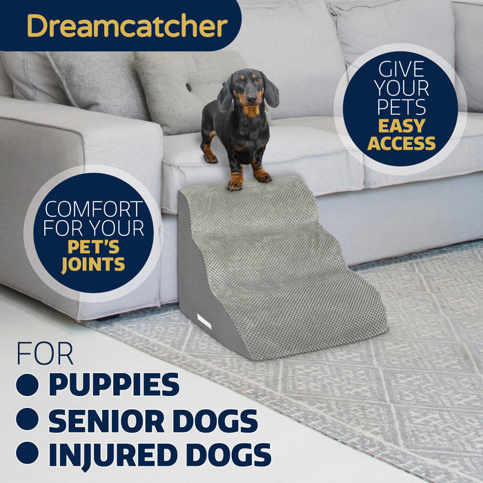 Dreamcatcher Dreamcatcher Dog Steps | 3 Stair Steps High Density Foam Pet Stairs for Bed