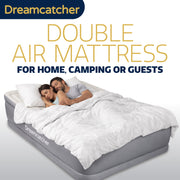 Dreamcatcher Dreamcatcher Double Air Mattress | Blow Up Inflatable Bed With Built in Pump