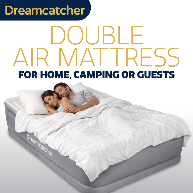 Dreamcatcher Dreamcatcher Double Air Mattress | Blow Up Inflatable Bed With Built in Pump