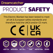 Dreamcatcher Dreamcatcher Double Electric Blanket | Fully Fitted Under Blanket Dual Controls