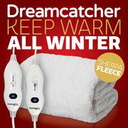 Dreamcatcher Dreamcatcher Electric Blanket King Size | Dual Control Sherpa Fleece