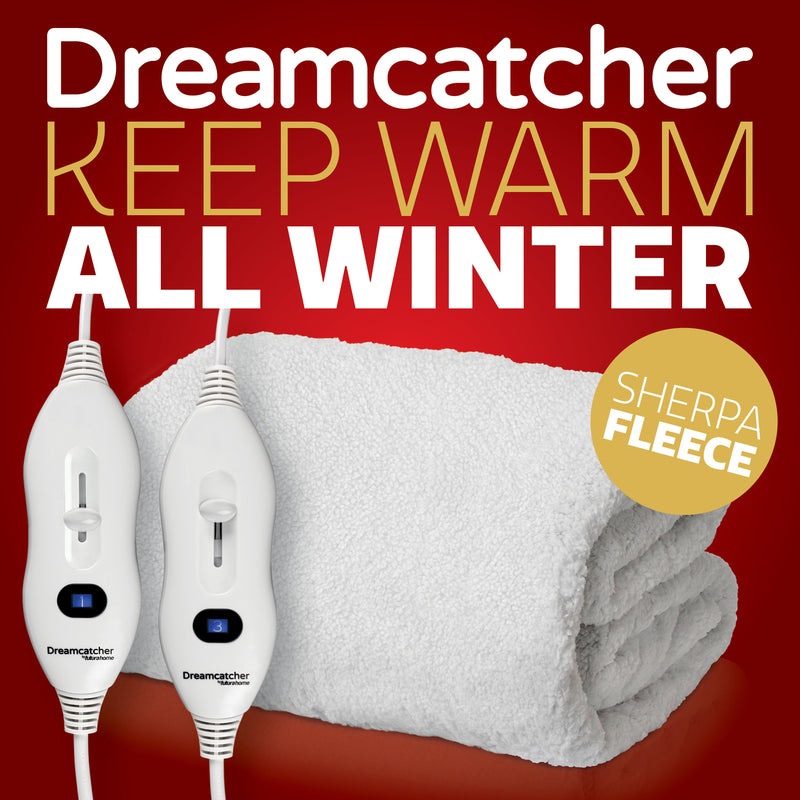 Dreamcatcher Dreamcatcher Electric Blanket King Size | Dual Control Sherpa Fleece