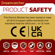 Dreamcatcher Dreamcatcher Electric Blanket King Size | Dual Control Sherpa Fleece