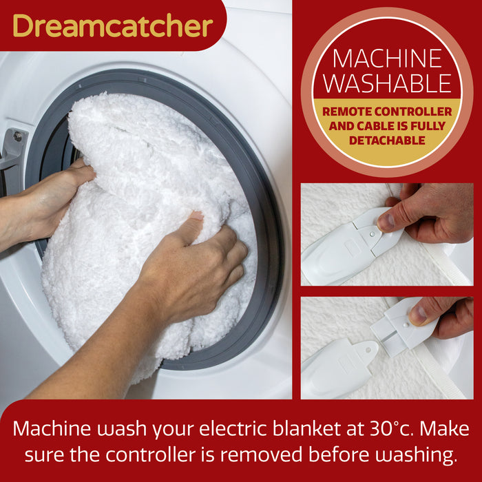 Dreamcatcher Dreamcatcher Electric Blanket Super King | Dual Control Sherpa Fleece