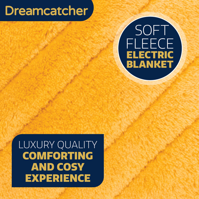 Dreamcatcher Dreamcatcher Gold Electric Heated Throw | Soft Fleece Blanket with Timer