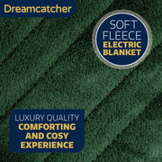 Dreamcatcher Dreamcatcher Green Electric Heated Throw | Soft Fleece Blanket with Timer