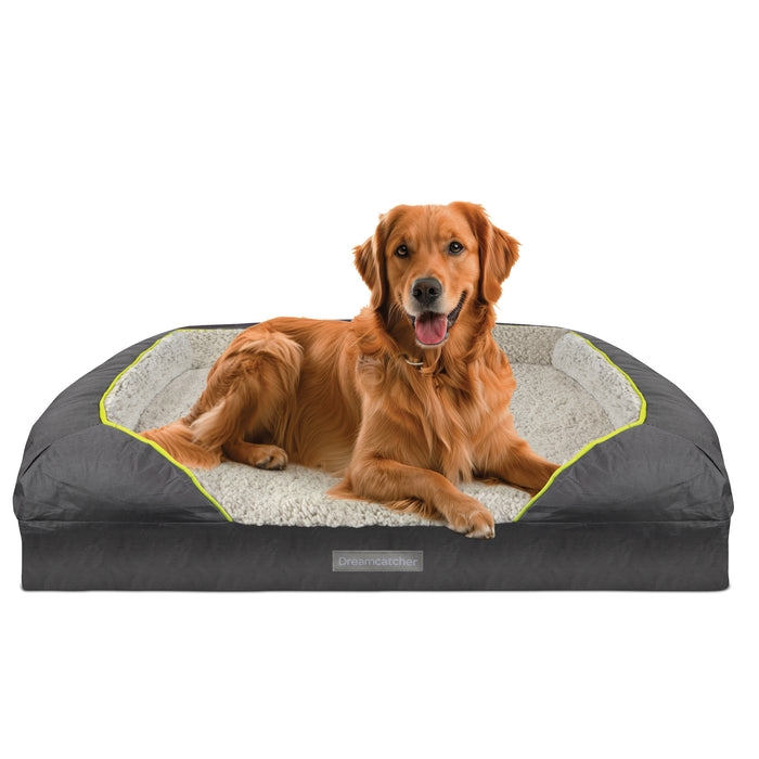 Dreamcatcher Dreamcatcher Grey Extra Large Dog Bed Orthopaedic Memory Foam 106x80x16cm