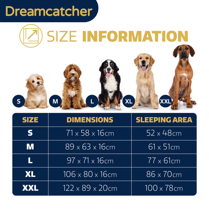 Dreamcatcher Dreamcatcher Grey Extra Large Dog Bed Orthopaedic Memory Foam 106x80x16cm