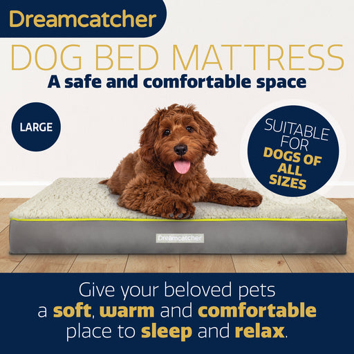 Dreamcatcher Dreamcatcher Grey Large Dog Bed Orthopaedic Mattress 89x56x9cm