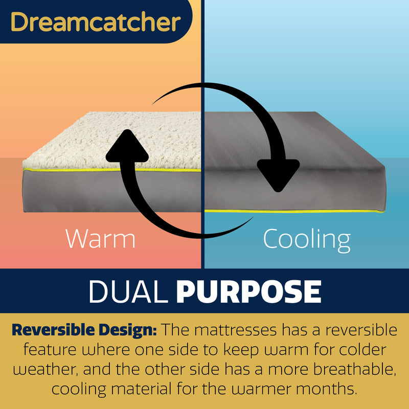 Dreamcatcher Dreamcatcher Grey Large Plus Dog Bed Orthopaedic Mattress 91x69x9cm