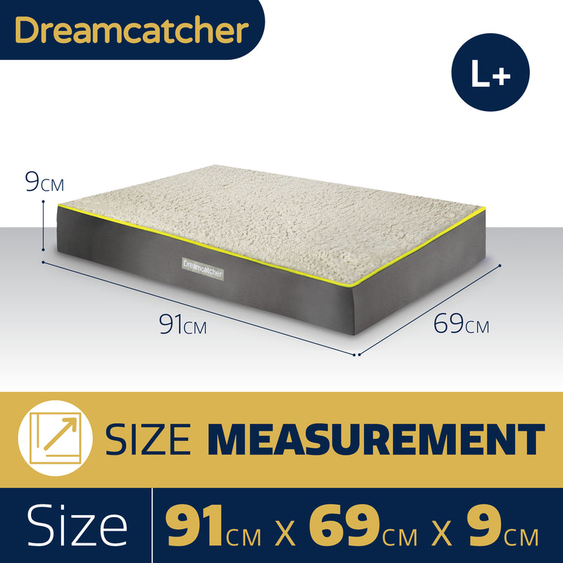 Dreamcatcher Dreamcatcher Grey Large Plus Dog Bed Orthopaedic Mattress 91x69x9cm