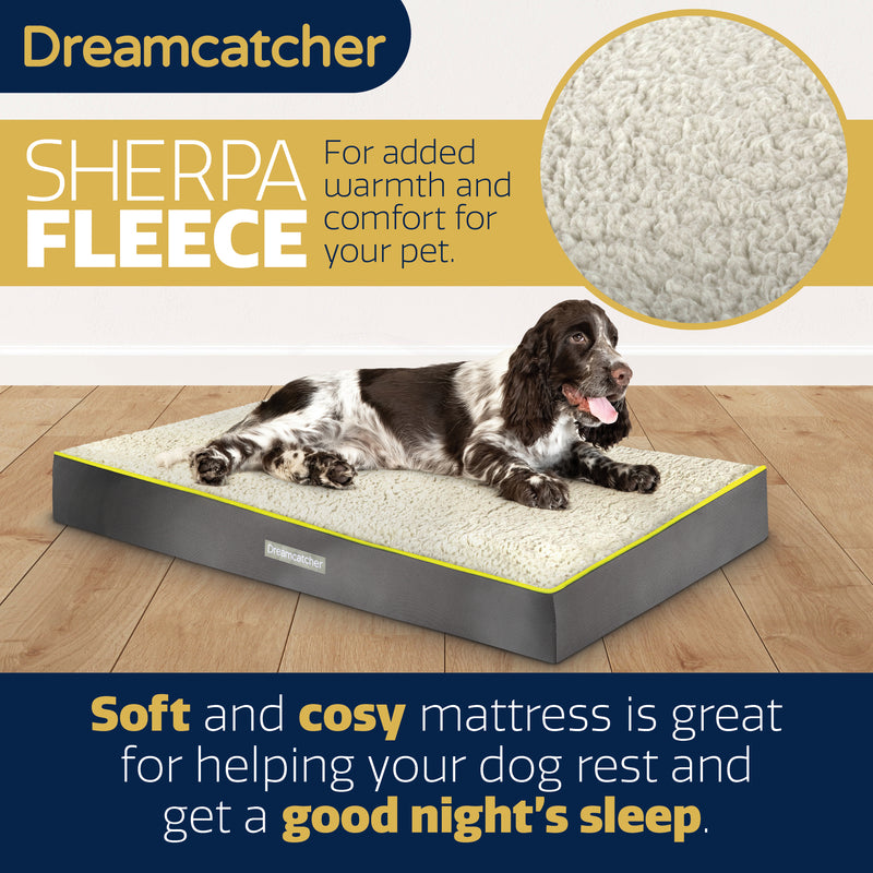 Dreamcatcher Dreamcatcher Grey Large Plus Dog Bed Orthopaedic Mattress 91x69x9cm