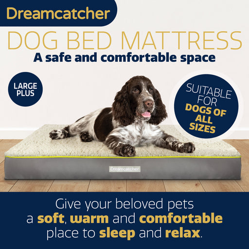 Dreamcatcher Dreamcatcher Grey Large Plus Dog Bed Orthopaedic Mattress 91x69x9cm