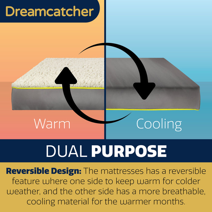 Dreamcatcher Dreamcatcher Grey Medium Dog Bed Orthopaedic Mattress 76x51x9cm