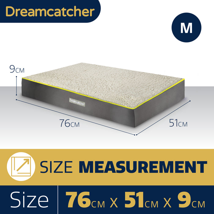 Dreamcatcher Dreamcatcher Grey Medium Dog Bed Orthopaedic Mattress 76x51x9cm
