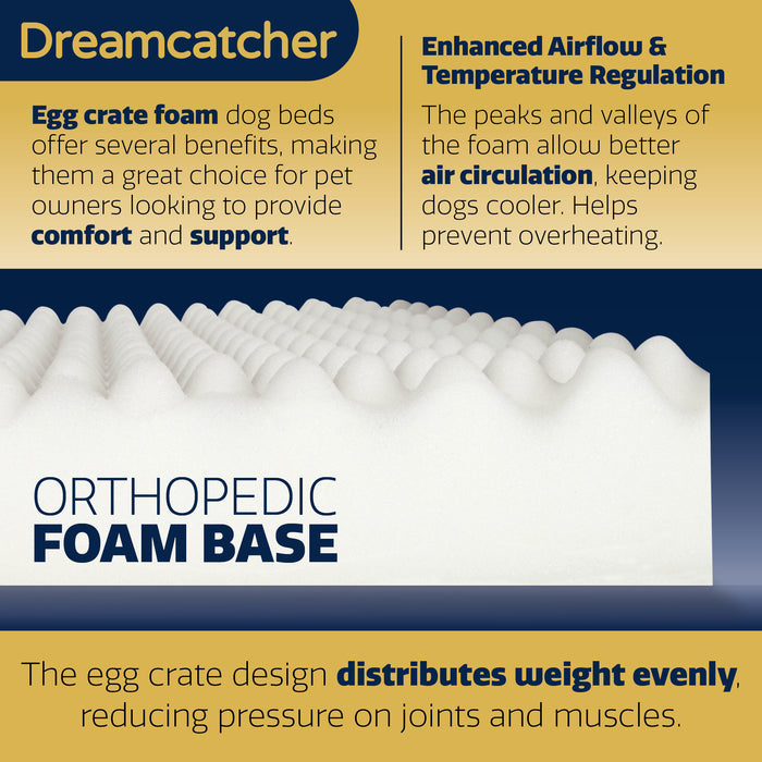 Dreamcatcher Dreamcatcher Grey Medium Dog Bed Orthopaedic Mattress 76x51x9cm