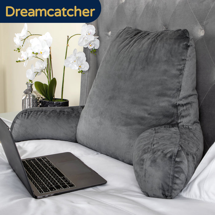 Dreamcatcher Dreamcatcher Grey Reading Pillow Large Shredded Memory Foam Cuddle Cushion