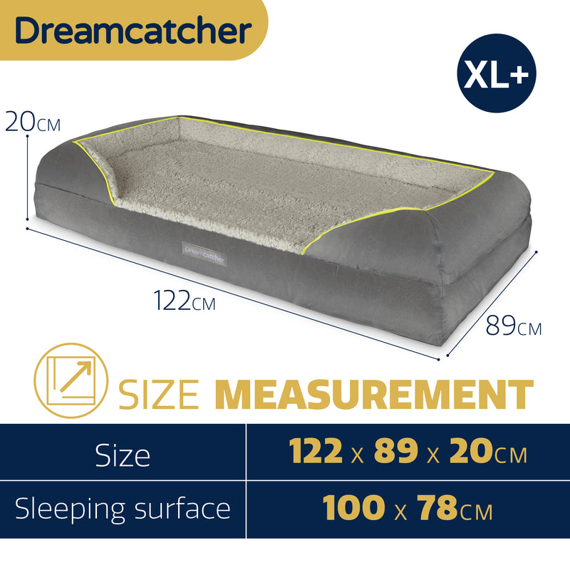 Dreamcatcher Dreamcatcher Grey XX Large Dog Bed Orthopaedic Memory Foam 122x89x20cm