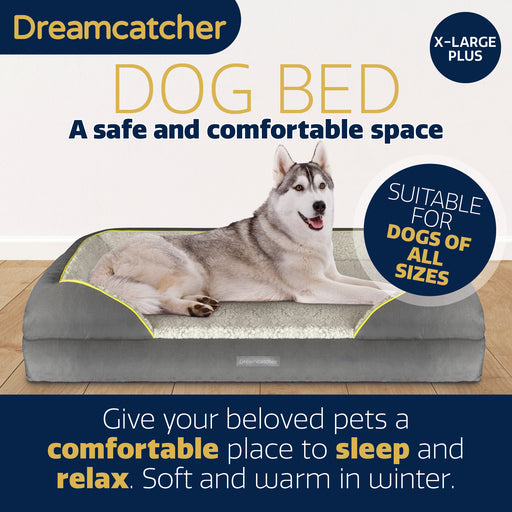 Dreamcatcher Dreamcatcher Grey XX Large Dog Bed Orthopaedic Memory Foam 122x89x20cm