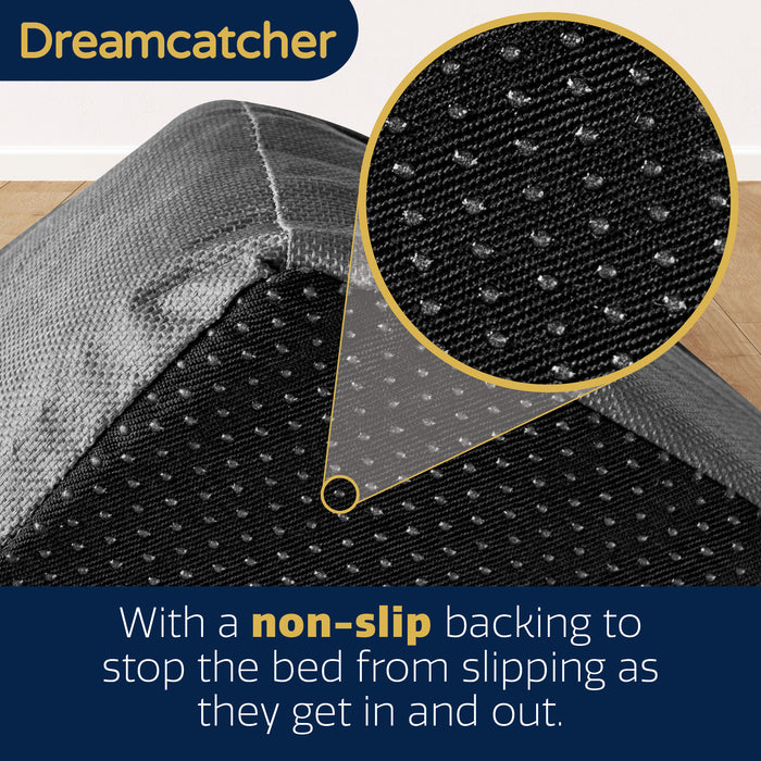 Dreamcatcher Dreamcatcher Large Plus Dog Bed | Memory Foam Orthopedic Grey Bolster Pet Bed