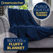 Dreamcatcher Dreamcatcher Navy Blue Faux Fur Throw Blanket | Soft Fluffy Sofa Throw