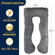 Dreamcatcher Dreamcatcher Pregnancy Pillow | Memory Foam Maternity Cushion U Shaped Grey