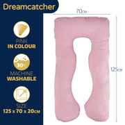 Dreamcatcher Dreamcatcher Pregnancy Pillow | Memory Foam Maternity Cushion U Shaped Pink